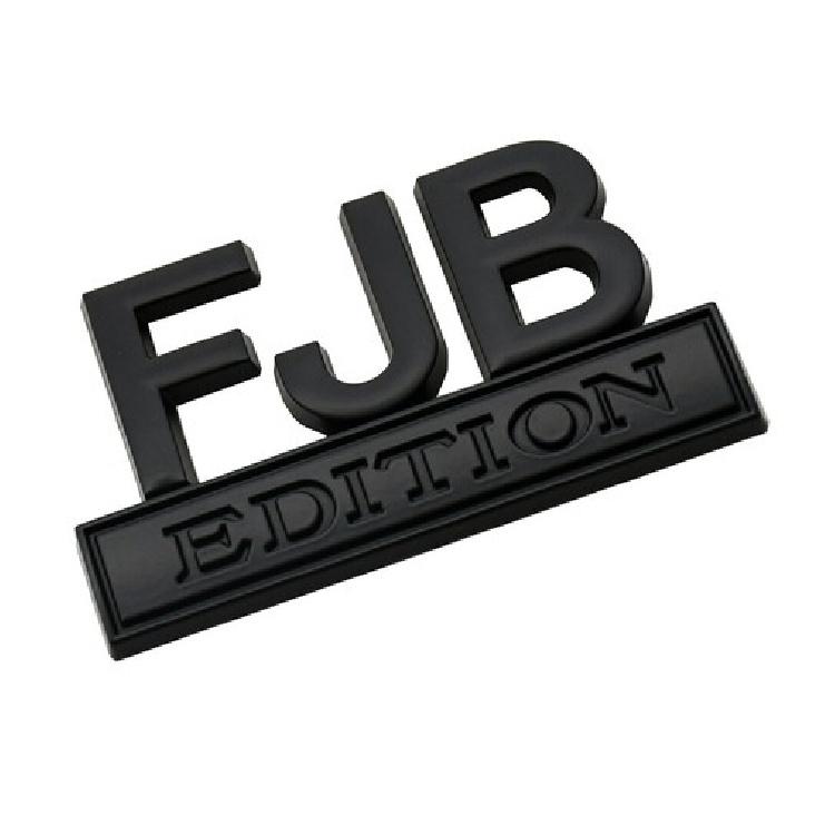 1pc Metal FJB Edition Decals Sticker 3D Raised Letter Emblem Black Matte