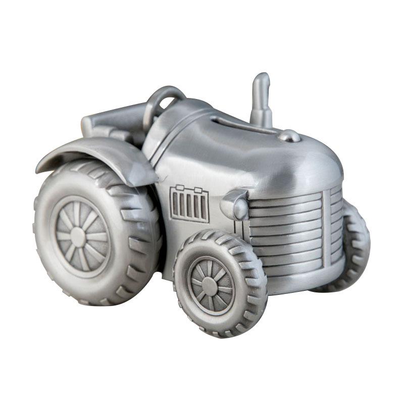 Creative Small Four-Wheel Tractor Piggy Bank Planter Change Piggy Bank Furniture Decorations Kids Gifts