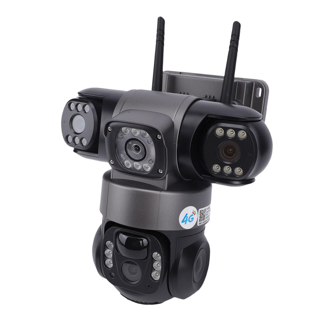 4G Solar Security Camera 2MP Triple Lens AI Motion Detection IP66 Two Way Talk PTZ Security Camera for Home Indoor Outdoor