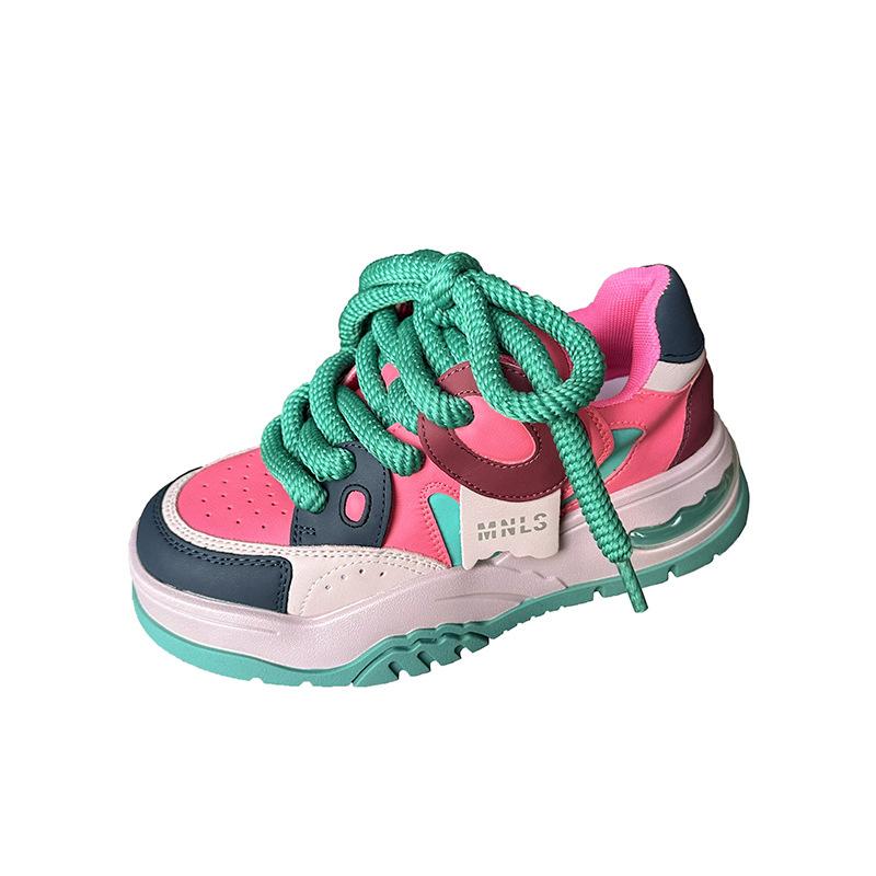 

Кольорові товстопідошовні мафінові татові кросівки жіночі європейська станція весна 2025 нові інтернет-знаменитість збільшуючі зріст спортивні та повсякденні кросівки 40 кармін