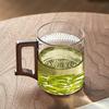 TEAHUE High Borosilicate Glass Tea Cup with Crescent Filter