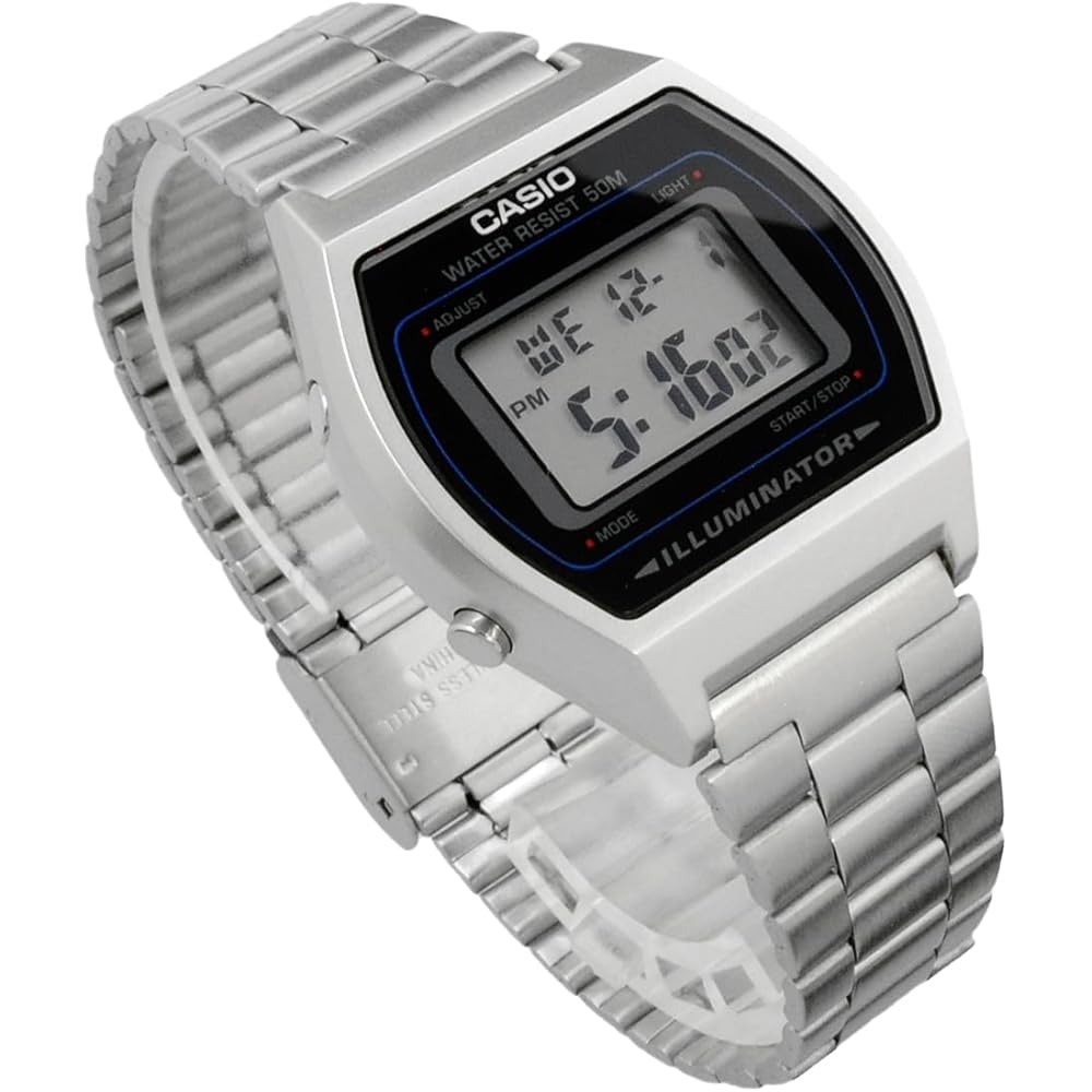 Casio Vintage Series B640WD-1AV Digital Watch Unisex Silver Stainless Steel Band