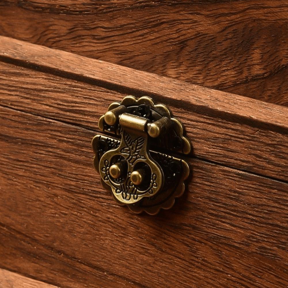 Minimalist Wooden Cosmetic Storage Box Glass Floral Flip Cover Jewelry Box Multi-Functional Storage Cabinet Jewelry