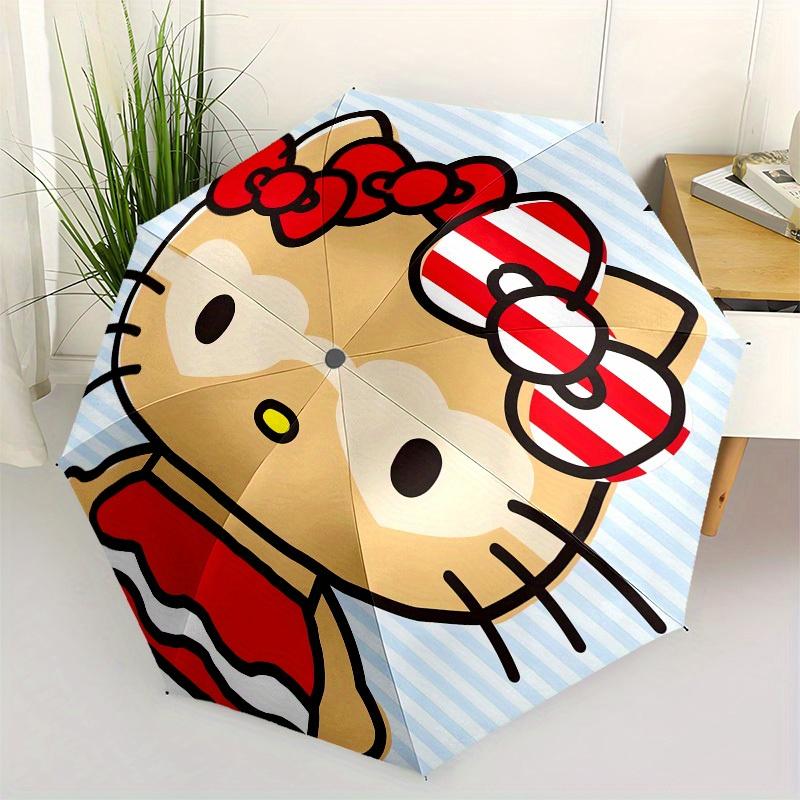 

1pc Hello Kitty Summer Theme Umbrella with Plastic Handle,Suitable for All Seasons Home Travel Outdoor UmbrellaSanlio698