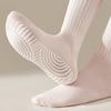Cotton Mid-Calf Solid Color Silicone Non-Slip Sports Stockings Fitness Pilates Yoga Socks Women Dance Socks Floor Socks