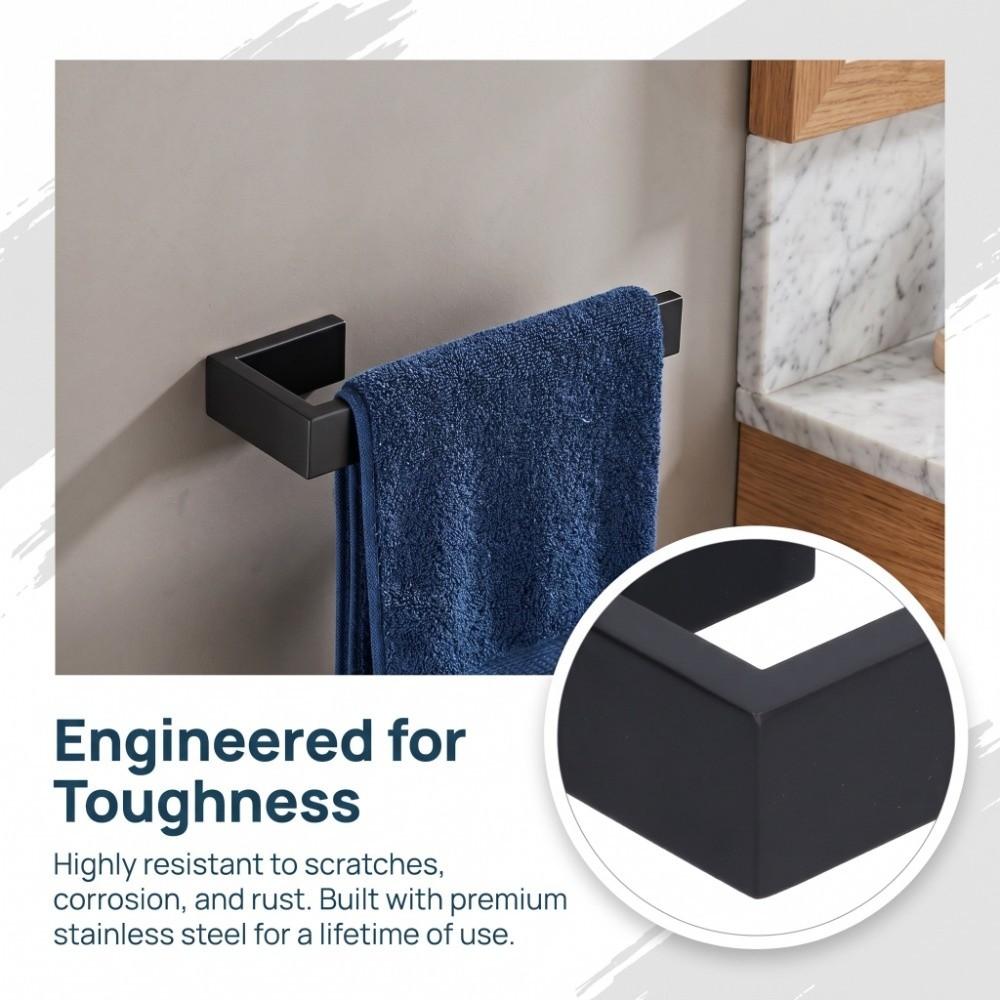 Stainless Steel Towel Rack Black Towel Bar Modern Toilet Paper Holder  Toilet Paper Holder