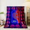 NBA Logo with Basketballs Design Flannel Blanket for bedroom, living room, sofa, and nap sofas.