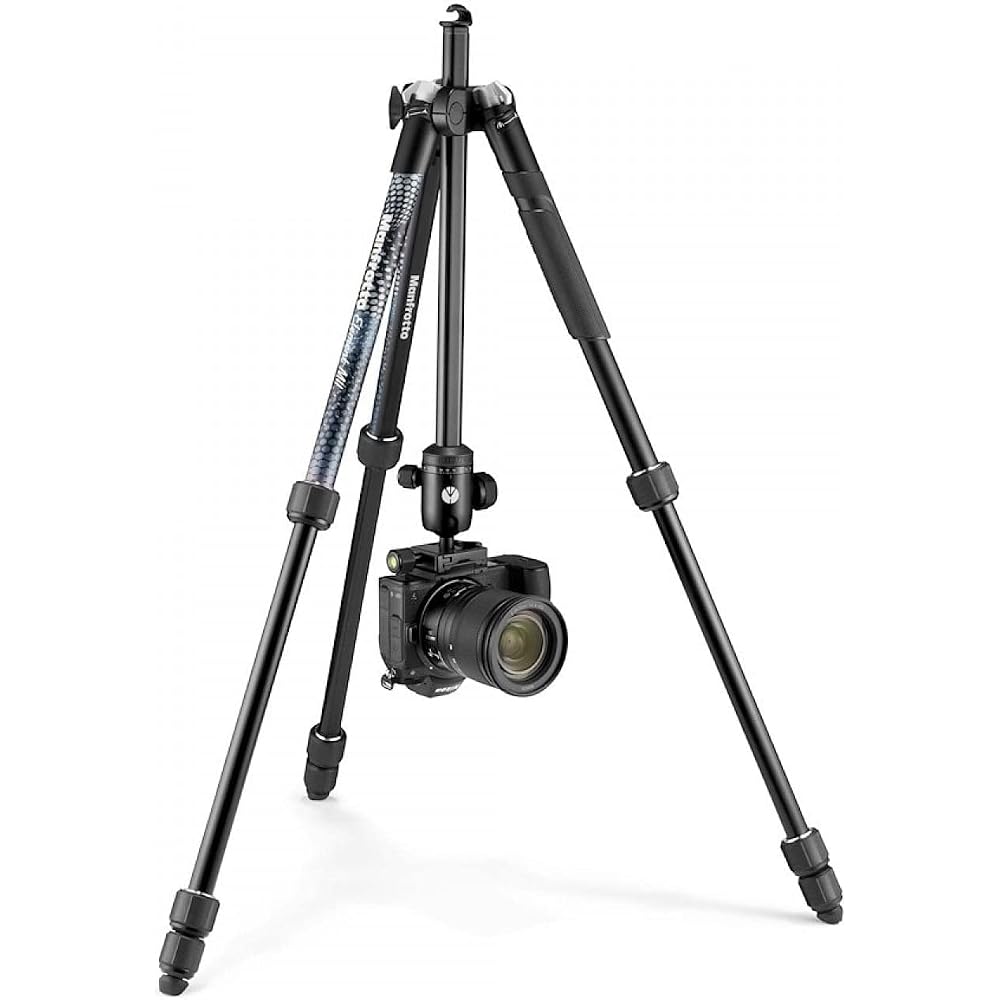 Manfrotto Element MII Smartphone Tripod Kit, Black, 4-Section, MKELMII4BMB-BH, Bluetooth Remote, 1.55kg Weight, 8kg Load Capacity, with Carrying Bag, 