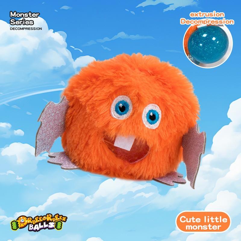 Pluche Kneedspeeltje Anti-Stress Speelgoed Bellen Blaas Kneed Uniek Stressverlichtend Speelgoed Kneedbal Kleine Monster Decompressie Speelgoed