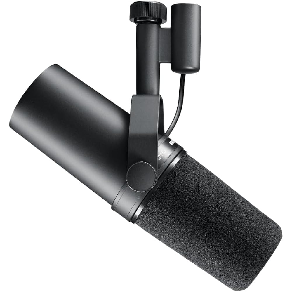 SHURE Sure SM7B: Dynamic Microphone, Cardioid, Unidirectional, XLR, Wired Noise Cancellation, Str...
