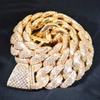 15mm Miami Cuban Kette Silberfarbe Hip Hop Halskette Für Männer Iced Out Baguette Zirkon Glied Mode Rock Rapper Schmuck