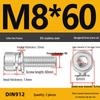 304 Stainless Steel Hex Socket Cap Screw with Washer - Sizes M3, M4, M5, M6, M8, M12