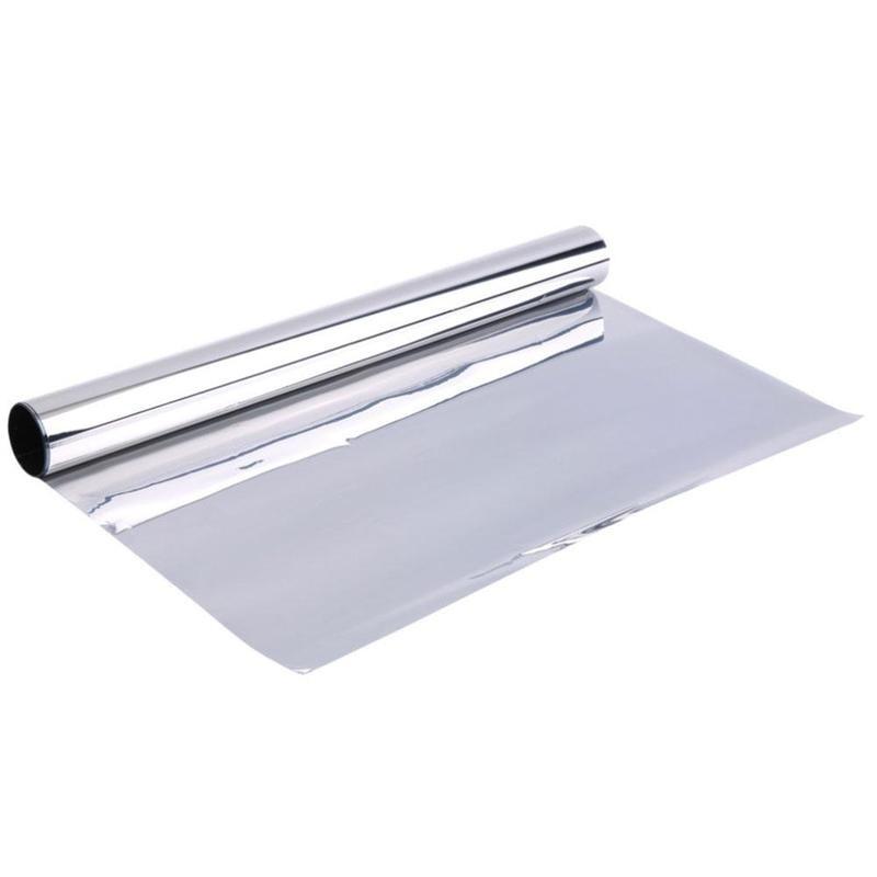 Reflexní jednosměrná zrcadlová okenní fólie - 50 cm x 2 m, snadná samolepicí aplikace