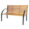 GARDEN BENCH Park Wooden Metal Bench