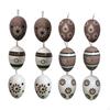 12x Oster-Eier Dekorationen Hängende Ornamente mit Seilen Anhänger für Gartenfest