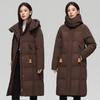 Women Winter Down Jacket Korean Style Loose Long Hooded Warm Coat