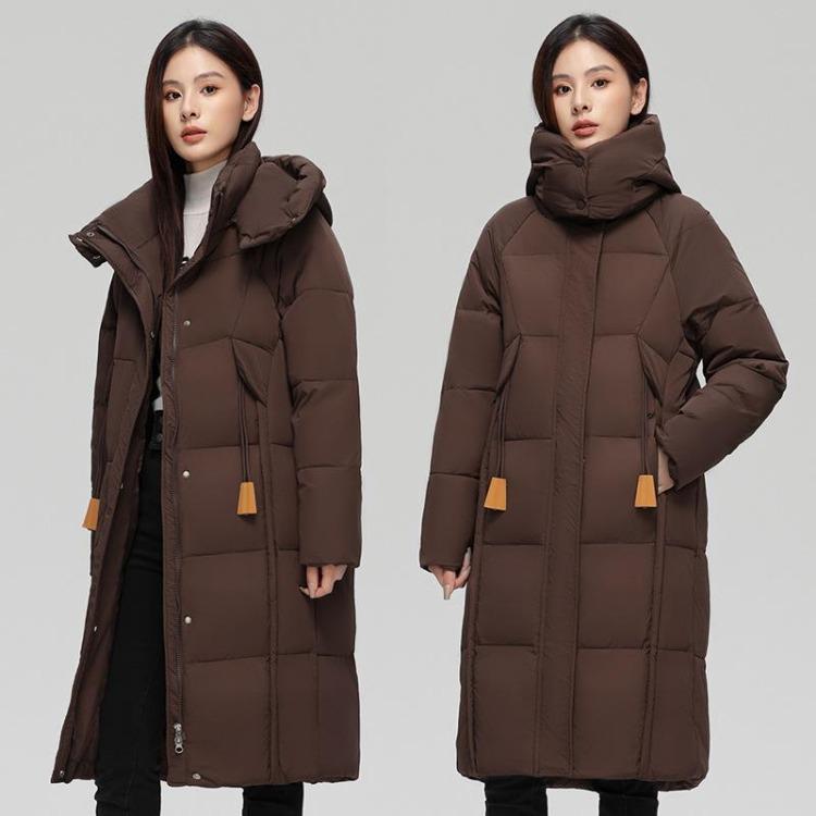 Women Winter Down Jacket Korean Style Loose Long Hooded Warm Coat