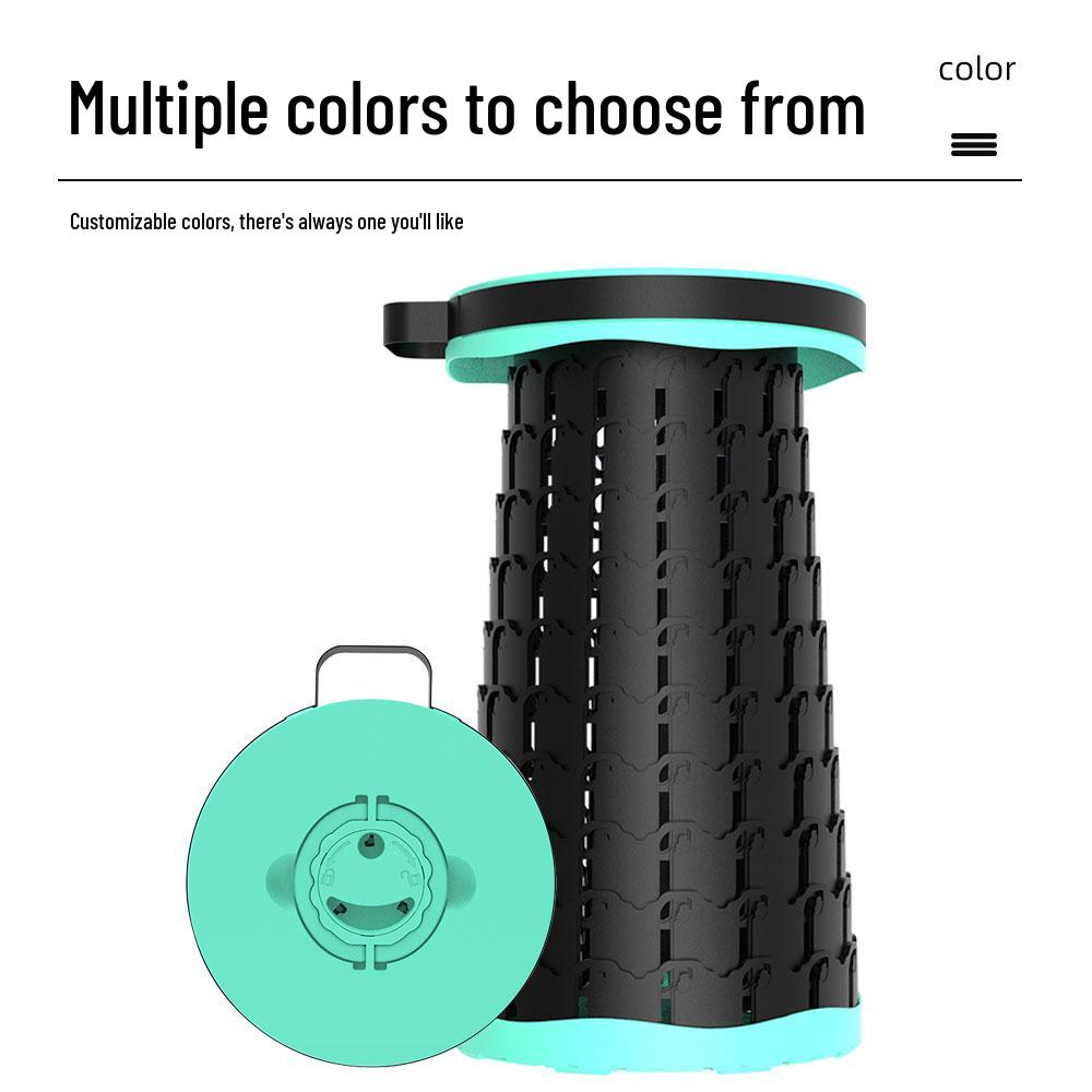 Compact Portable Telescopic Folding Stool - Lightweight, Space-Saving, One-Button Adjust, Ideal for Outdoor and Household Use