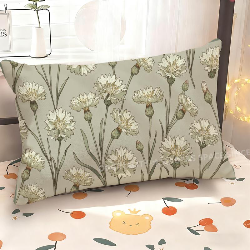 Rechteckige Kissenhülle mit Blumenmuster Geeignet für Sofa Schlafzimmer Auto Kissenbezug Kissen Rechteckiges Rückenkissen