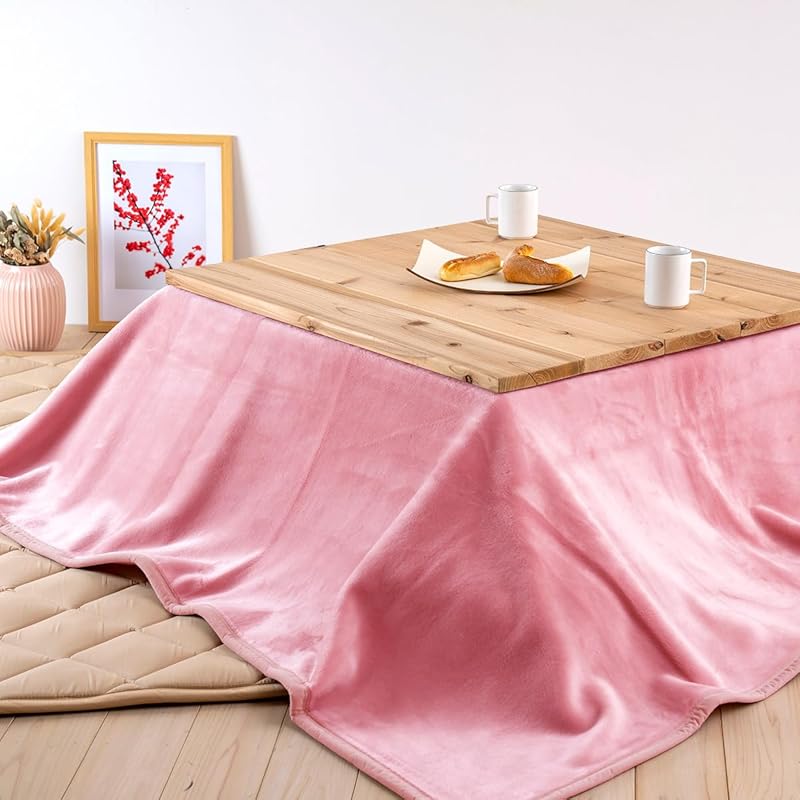 

Kotatsu medium blanket super rectangular 190×270cm Durfee Heat retention made in Japan Kotatsu comforter blanket 2787 pink [22] The top plate is super