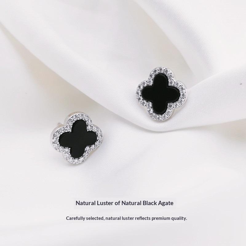 Boucles d'oreilles puces Trèfle à quatre feuilles Classiques - Nouveau Design de Luxe Qualité Supérieure Boucles d'oreilles Trèfle Porte-bonheur Résistant à la décoloration