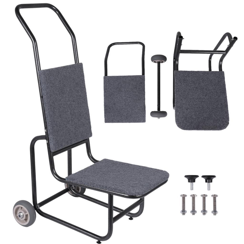 Stacking Chair Dollies Multifunctional Thickened Chairs Transporter Wear Resist Metal Pull Cart for Party Event Activities