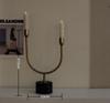 Black Wrought Iron Retro Candlestick Ornament for Christmas, Halloween, Weddings