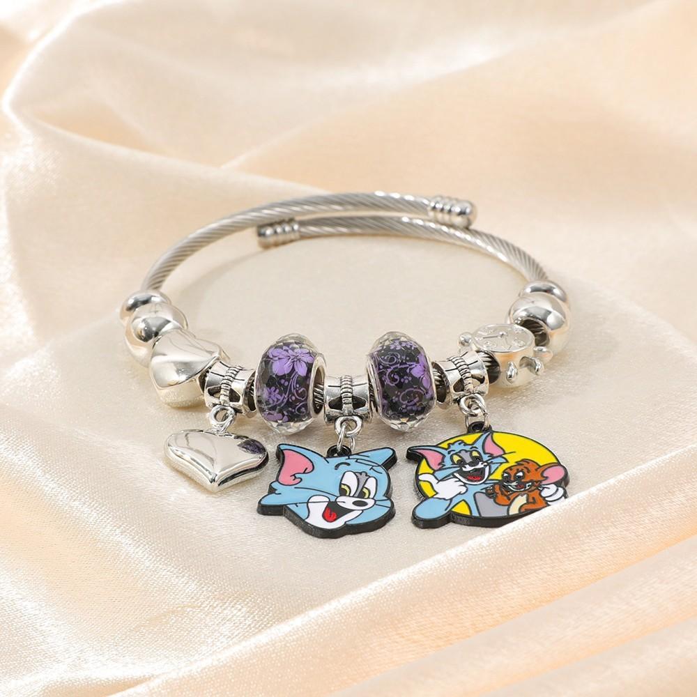 Tom And Jerry Cartoon Character Zinc Alloy Bracelets For Men And Women