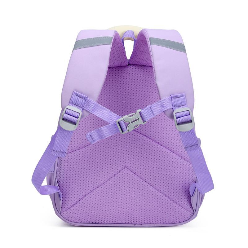 Schoolbag new soft fufu cute fun cartoon children's anti-fall backpack dopamine contrasting color cute treasure school season admission schoolbag