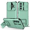 For Samsung Galaxy A36 5G Case Camera Slider PC+TPU Phone Cover with Kickstand