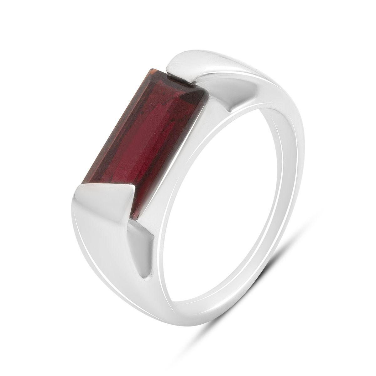 

Срібний перстень зі штучним гранатом nano 2.14ct, вага виробу 5,39 гр (60002181) 17.5 темні цукерки apple червоний колір