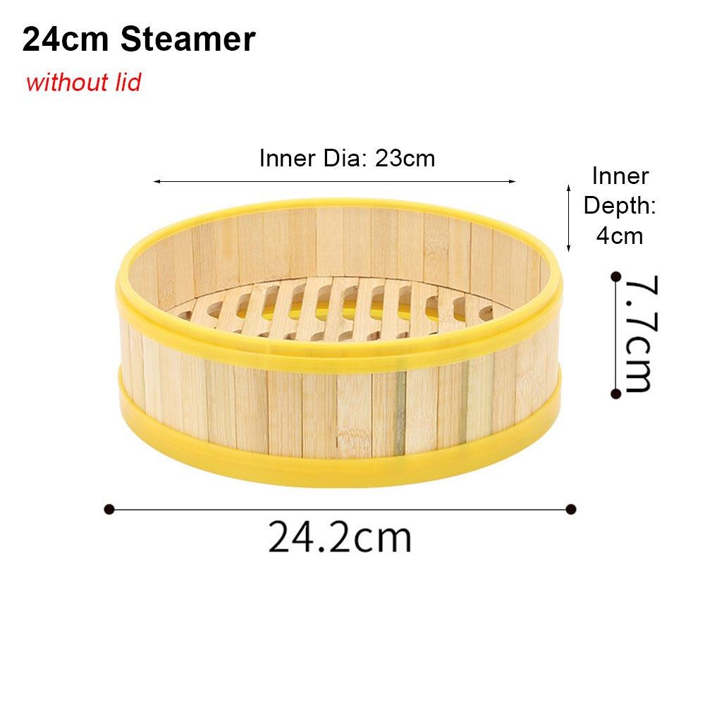 1Pcs With Lid Steamer Basket Handmade Kitchen Cookware Durable Bamboo Steamer  Chinese Food Making