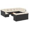 VidaXL Garden Lounge Set with Cushions 14 Pcs, Patio Sofas, Patio Furniture Set, Outdoor Furniture, Black 3256252