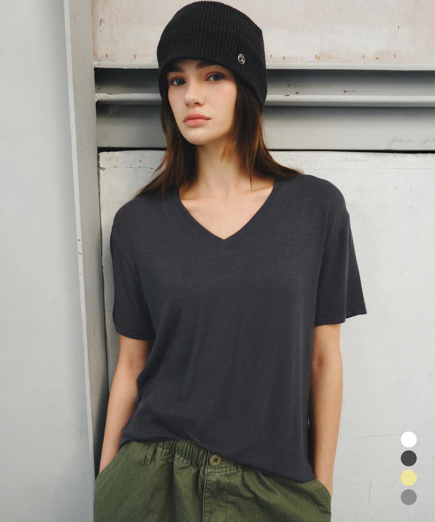 CITTA Daily Soft Touch Vneck Tee_Ctt3010(4Color)