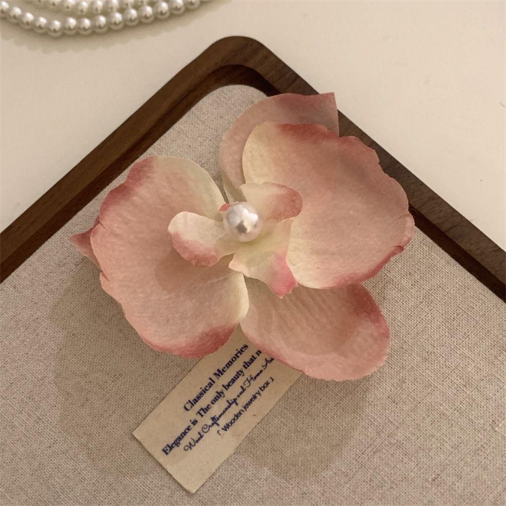 Pearl Orchid Flower Hairpin Cloth Girl Hair Clip Creative Butterfly Flower Hair Clip Ladies/Girls