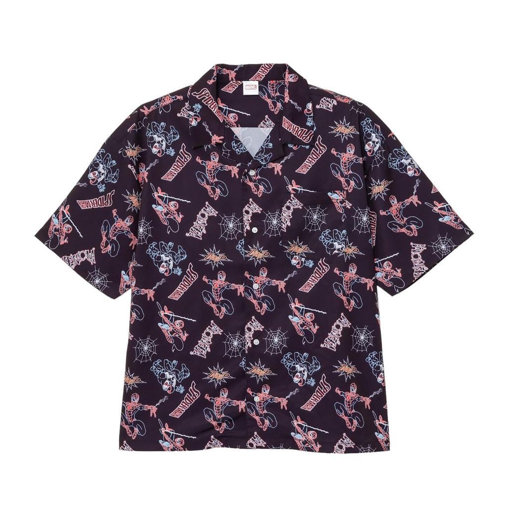 Small Planet Marvel All-Over Print Shirt, Spider-Man, One Size Fits All