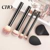 Makeup Blending Tool 4Pcs/Set Women Brush Kit with Powder Puff Loose Blush Cosmetic Set Foundation Synthetic Bristles Sponge