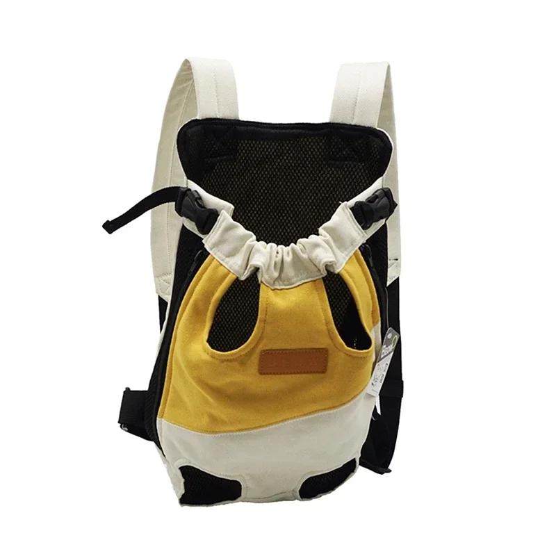 Portable Travel Pet Bag Cat Carrying Bag Design Cat Carrier Bag Cotton Canvas Backpack for Kitty Cat Supplies Cat Carrier