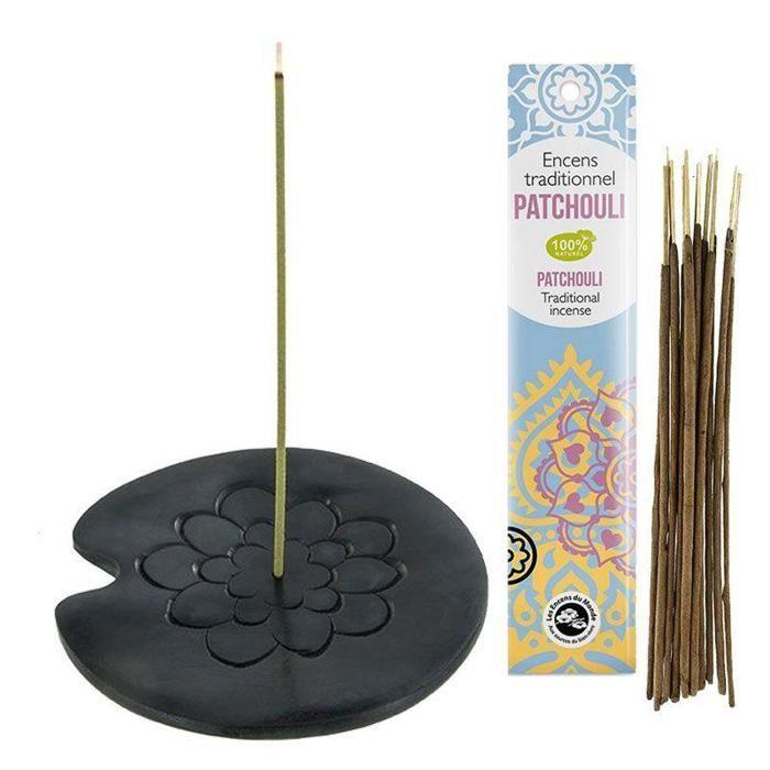 Porte-encens Lotus + Encens indien au Patchouli