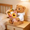 99th Birthday Celebration Gift: Stuffed Teddy Bear, Soap Flower Bouquet, Message Card Included. A popular gift for fathers, mothers, grandfathers,