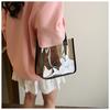 Cute PVC Transparent Tote Bag for Women Thickened Handbag Make up Pouch