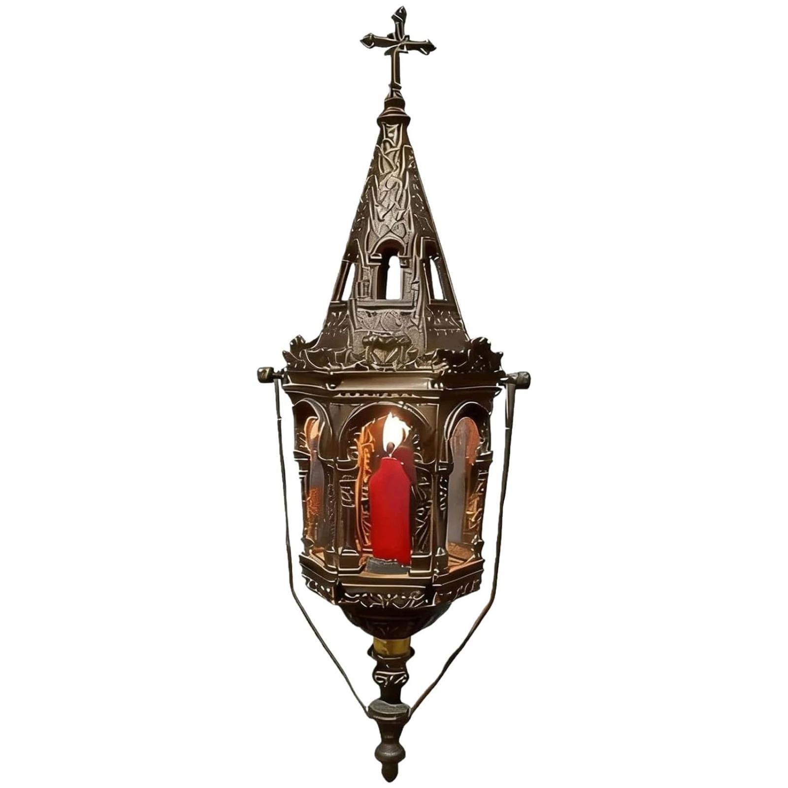 Unique And Whimsical Antique Gothic Candlestick Lamp