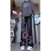 American Retro High Street Clown Graffiti Jeans Men's Wear Pants Design Sense Thin Straight Slightly Pulled Trousers