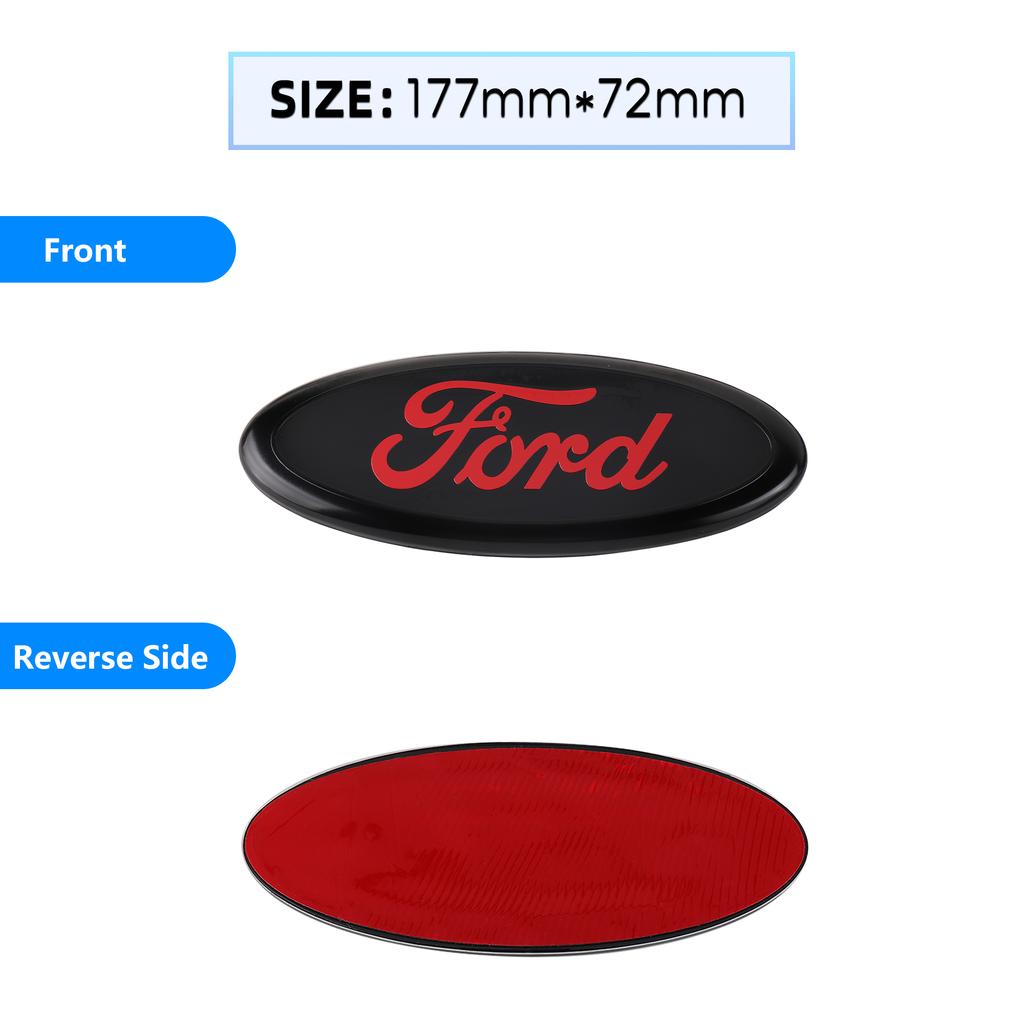 Car Rear Trunk Front Grill Sticker For Ford Grille Emblem Logo Hood Badge Focus Kuga MK7 MAX Fiesta Ranger Mondeo Mustang Escape