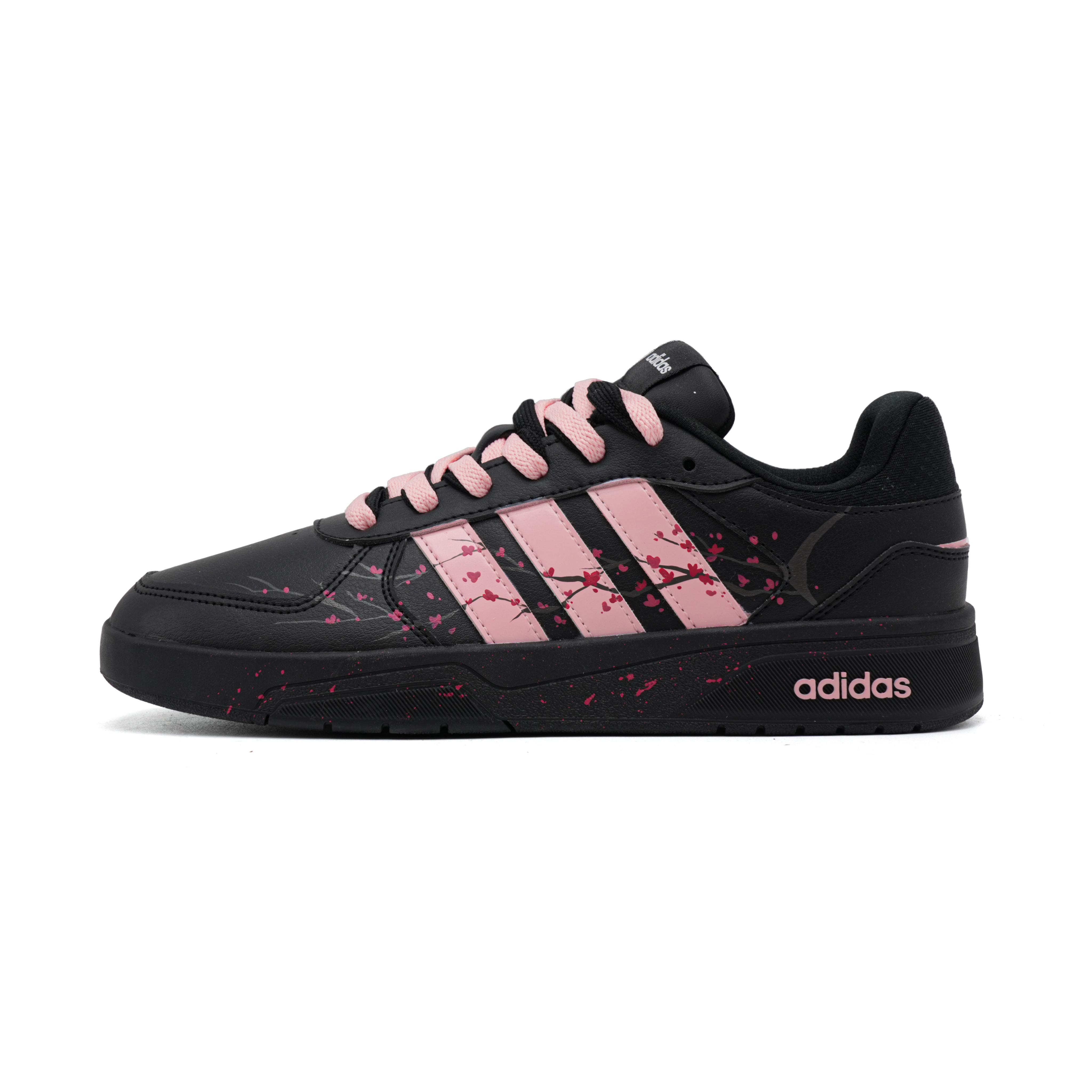 

Adidas Neo Courtbeat Pink Ink Cherry Cushioning Low top Skateboard Shoes Unisex Black Pink JS3012(Team1602-) 36⅔