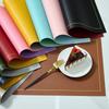 Leather Square Heat-Resistant Waterproof Placemat - Double Layer Western Style