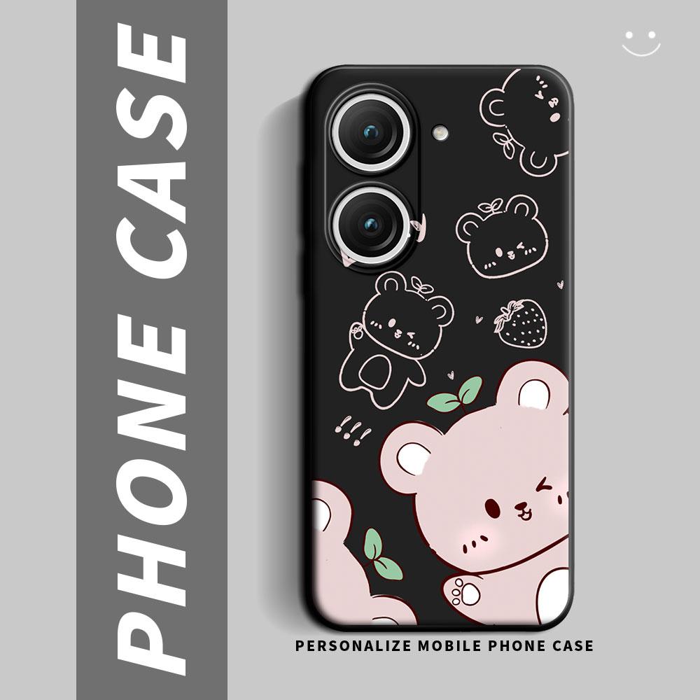

For Asus Zenfone 9 10 Case Shockproof Silicone Soft TPU Phone Case For Asus Zenfone10 9 Back Cover Fashion Cartoon Cute Couple Zenfone 9