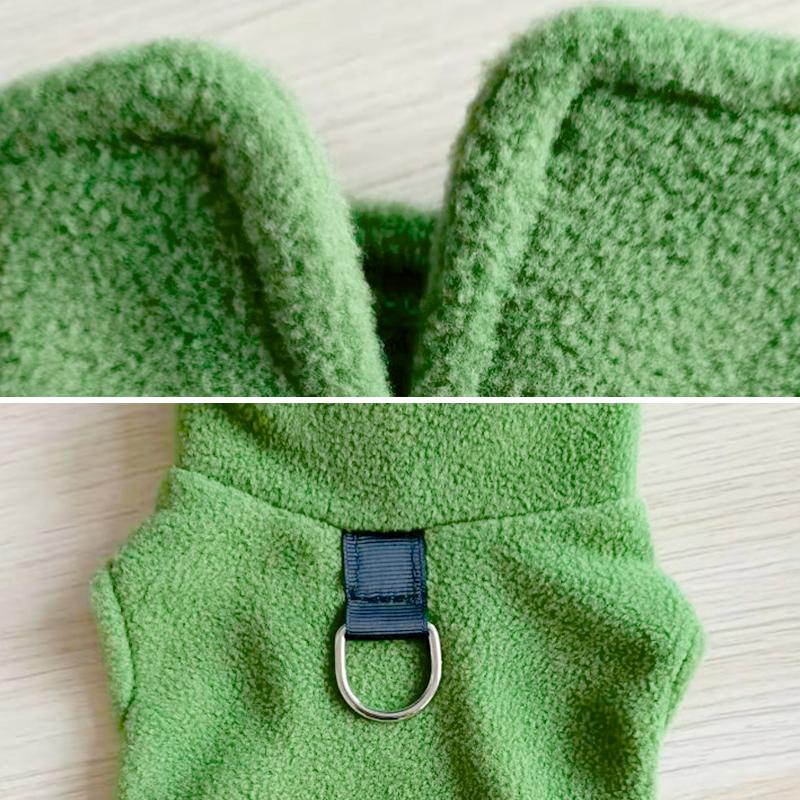 1Pc Fleece Solid Color Dog Warm Coat Warm Pet Clothes Winter Puppy Vest Outfit Sweater Jacket