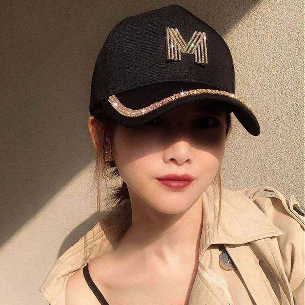 Outdoor Sports Rhinestones Baseball Caps Hip Hop Sunscreen Hats Fashion Peaked Cap  Men Women