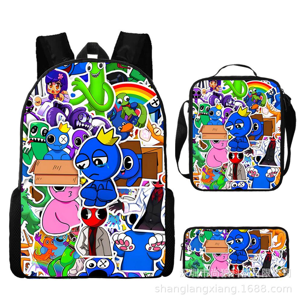 Rainbow Friends Plecak szkolny dla ucznia Plecak dziecięcy Plecak z nadrukiem cyfrowym Torba